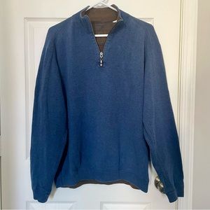 Tommy Bahama Blue Quarter Zip Sweater